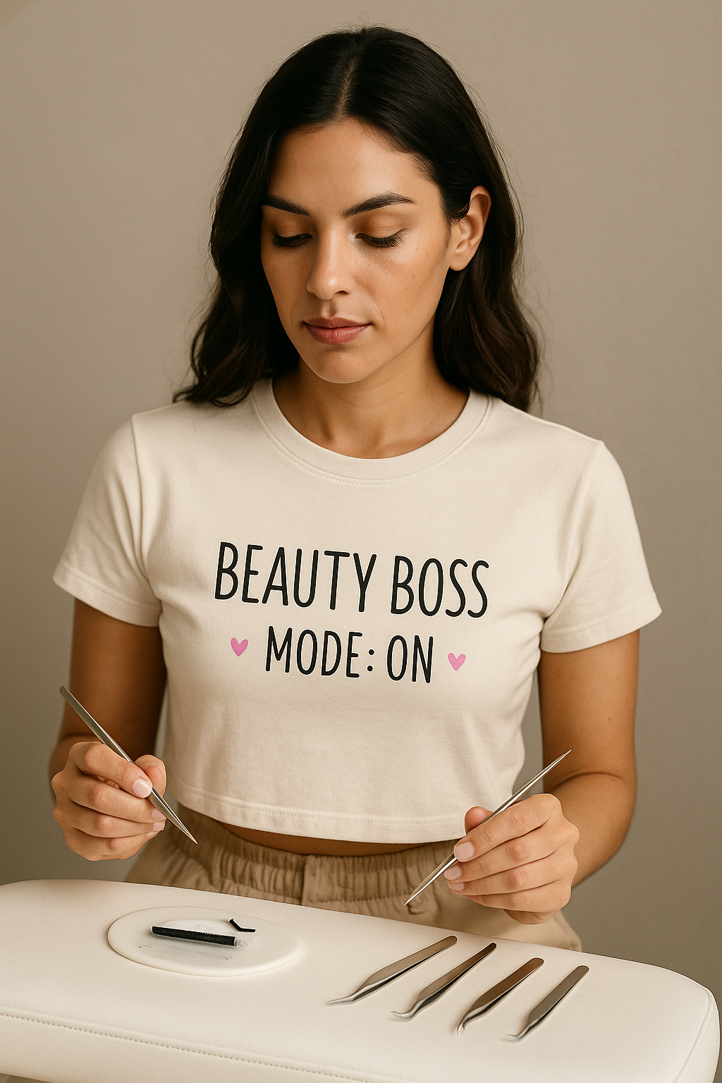 Beauty Boss Mode On - Crop Tee