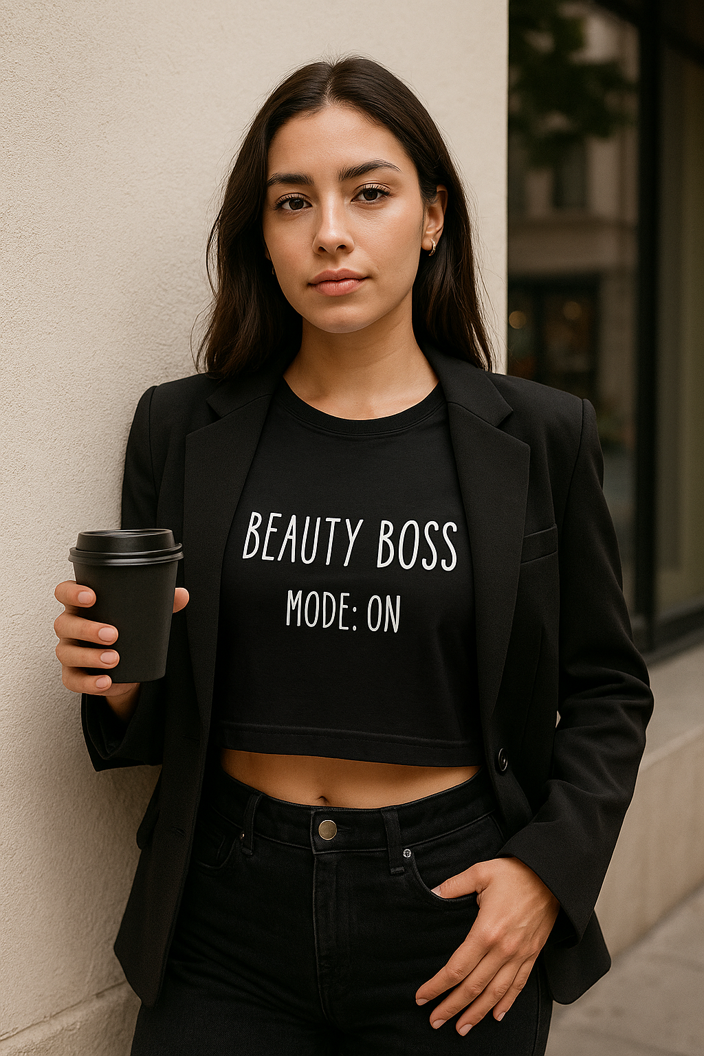 Beauty Boss Mode On - Crop Tee